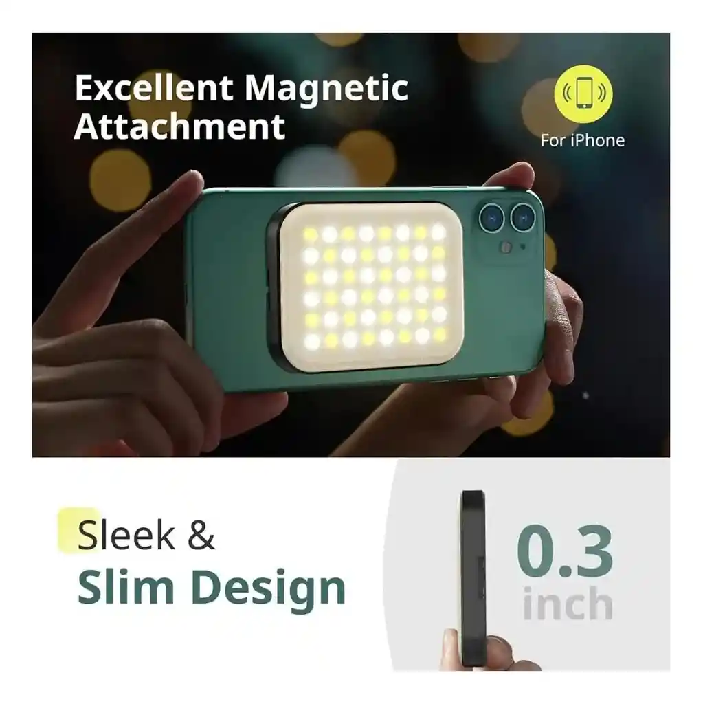 Luz Led Portátil Magsafe Celular Imán Selfie Recargable