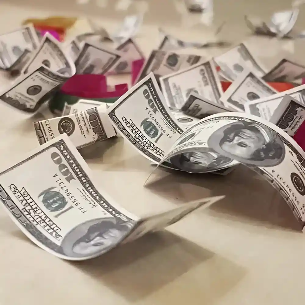 Cañon De Confeti De Dolares Para Fiestas Tematicas 30cm