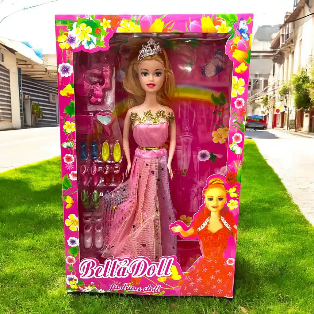 Juguete Muñeca Princesa Con Zapatos Y Accesorios De Belleza