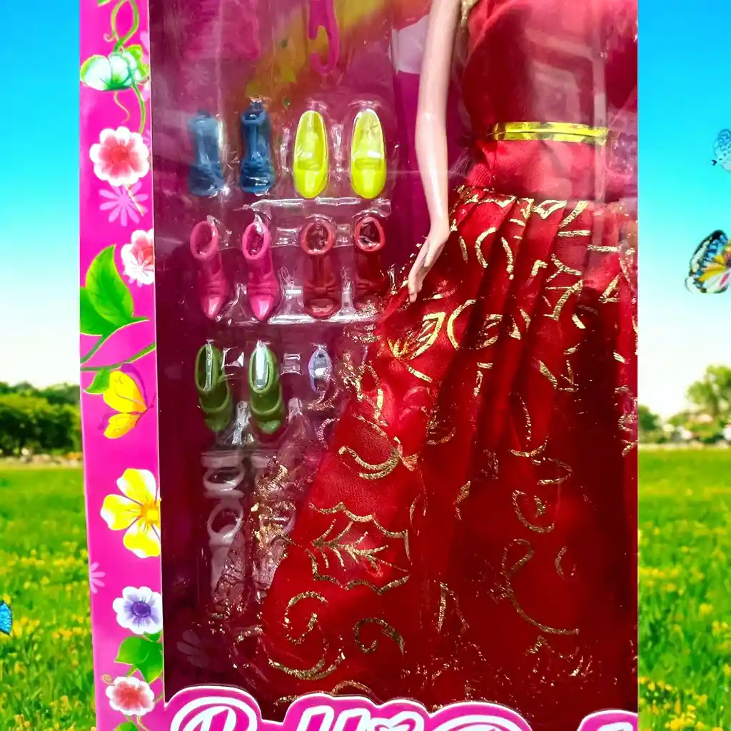 Juguete Muñeca Princesa Con Zapatos Y Accesorios De Belleza