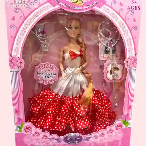 Muñeca Juguete Princesa Con Tiara Y Cetro Mágico