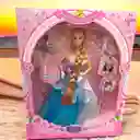 Muñeca Juguete Princesa Con Tiara Y Cetro Mágico