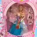Muñeca Juguete Princesa Con Tiara Y Cetro Mágico