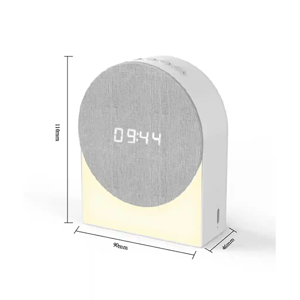 Reloj Despertador Digital 4 En 1 + Máquina De Sonido + Altavoz Bluetooth + Luz Nocturna