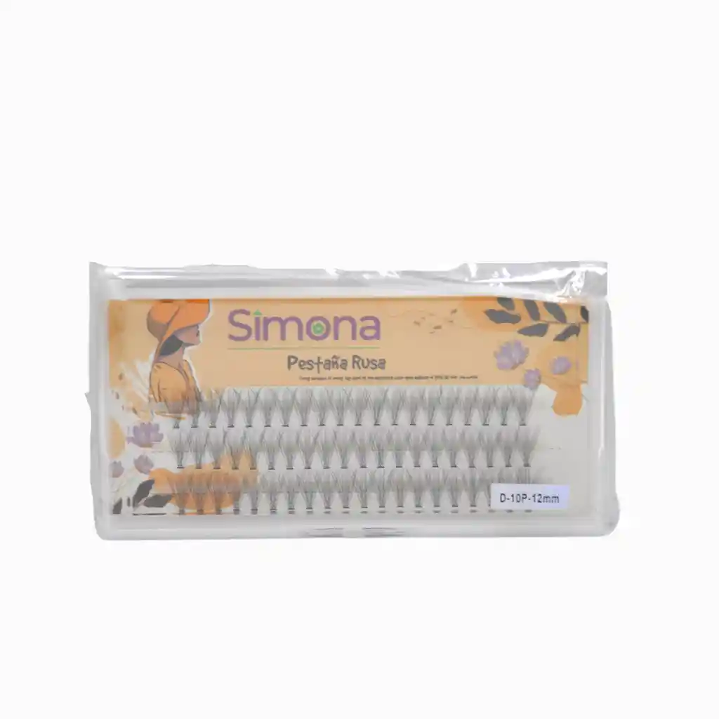 Simona Pestaña Rusa Curvatura D-10p-12mm Ref:5589