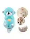 Peluche Nutria Musical Con Movimientos Y Luces Para Bebés Azul