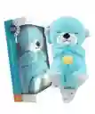 Peluche Nutria Musical Con Movimientos Y Luces Para Bebés Azul