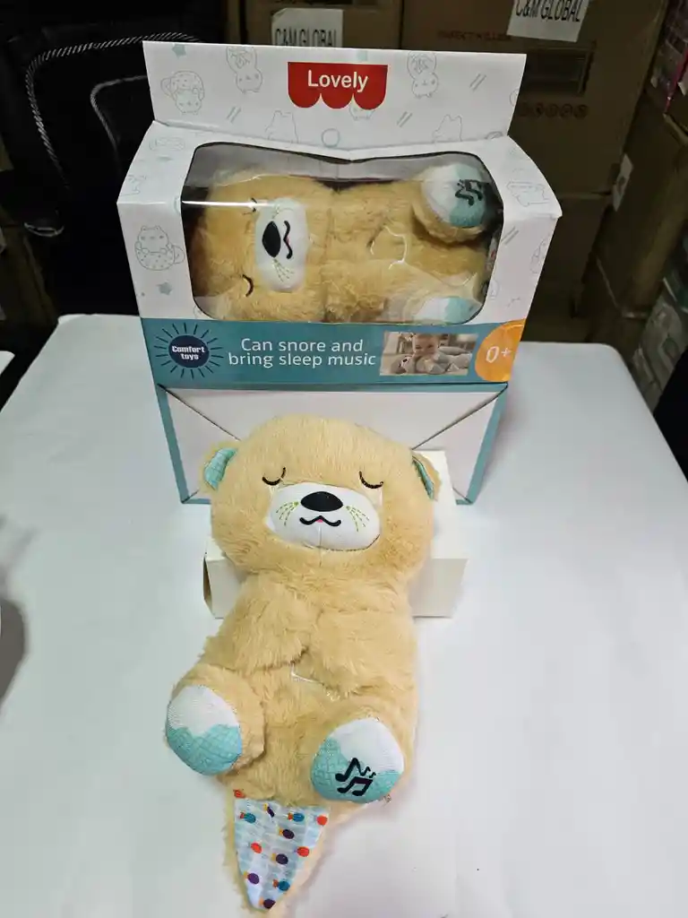 Peluche Nutria Musical Con Movimientos Y Luces Para Bebés Beige