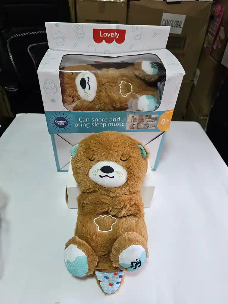 Peluche Nutria Musical Con Movimientos Y Luces Para Bebés Café