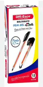 Boligrafo Esfero Punta Fina Con Tapa Color Negro Offiesco