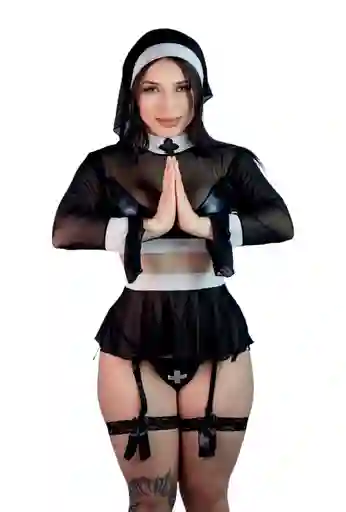Disfraz De Monja Lenceria Erotica Para Mujer Ds010