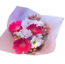 💐 Bouquet Rosado Con Gerberas Y Margaritas