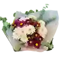 🌿 Bouquet Campestre Con Crisantemos Y Eucalipto