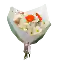 🌼 Bouquet Gerberas Naranjas Y Margaritas Blancas