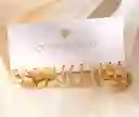 Aretes 6 Pares De Zarcillos Candongas Dorados