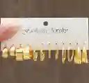 Aretes 6 Pares De Zarcillos Candongas Dorados