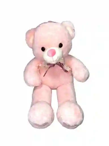Peluche Oso Rosado Con Moño