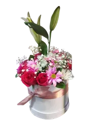 🌸 Caja Floral Romántica Rosada