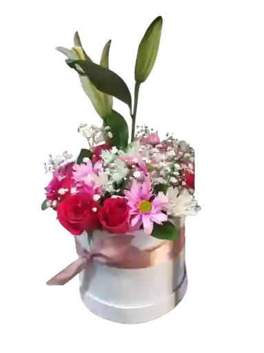 🌸 Caja Floral Romántica Rosada