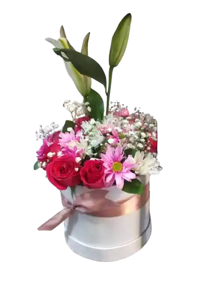 🌸 Caja Floral Romántica Rosada