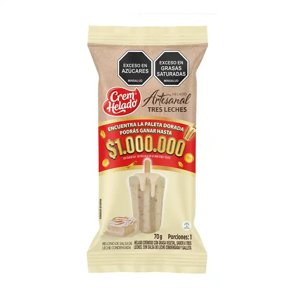 Promo Helado Artesanal Tres Leches 70g