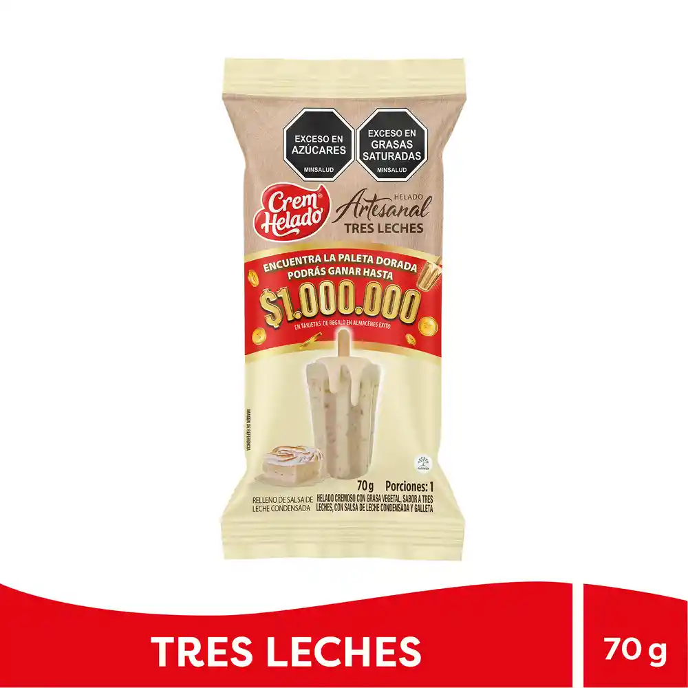Promo Helado Artesanal Tres Leches 70g