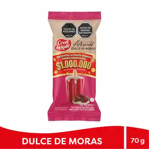 Promo Helado Artesanal Mora 70g