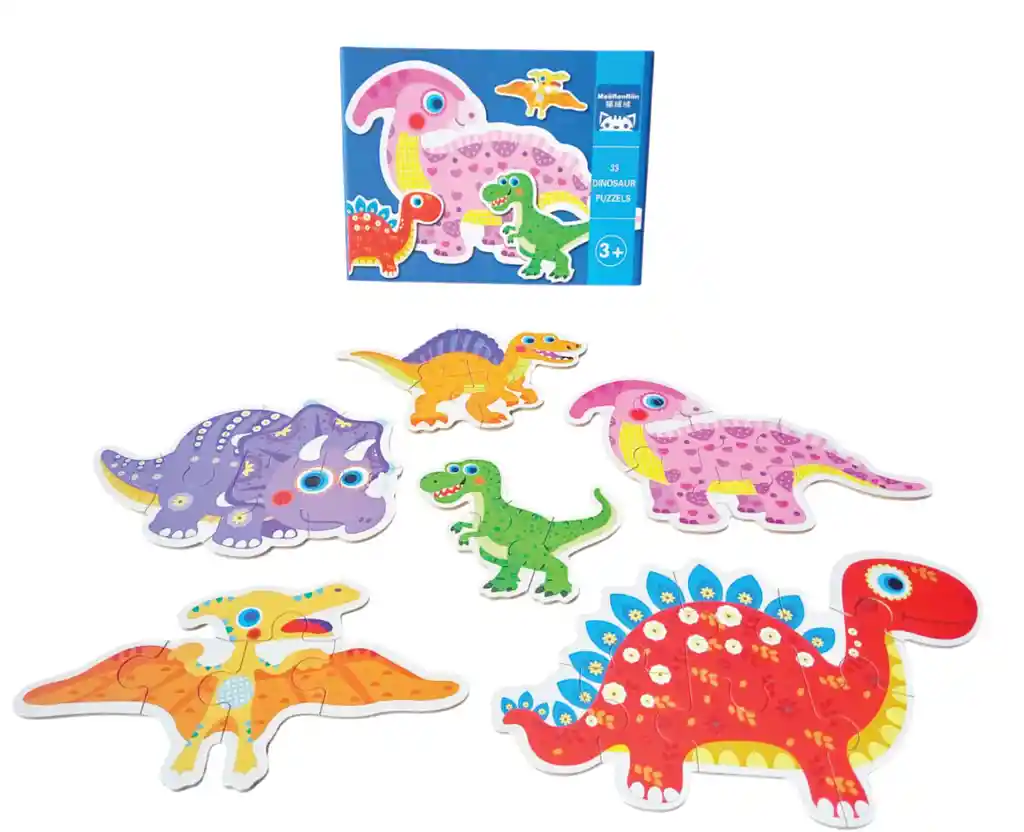 Juguete Didactico Rompecabezas Dinosaurios X 6und