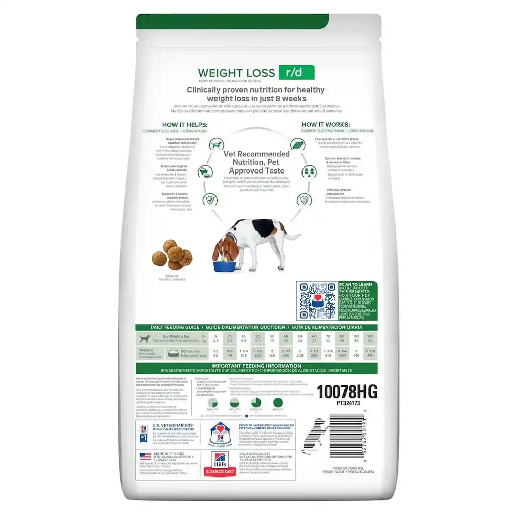 Hills Weight Reduction Perros R/d 8.5 Lb