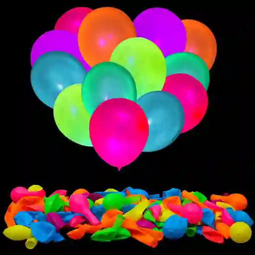 Paquete Por 20 Unidades De Globos Bombas R-12 Colores Neon