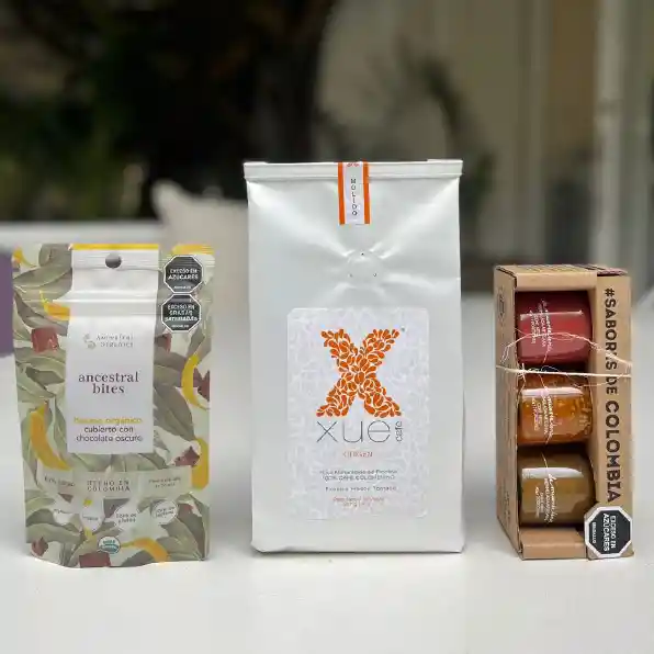 Kit De Regalo Café Origen + Bites De Chocolate Y Trío De Mermeladas