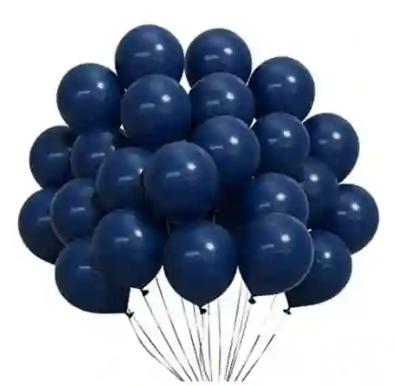 Paquete Por 20 Unidades De Globos Bombas R-12 Color Azul Oscuro