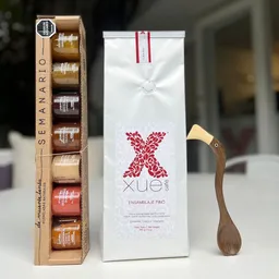 Kit De Regalo Café Ensamblaje Fino + Semanario Mermeladas Y Cucharita Flamingo