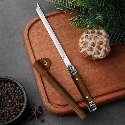 Navaja Multifuncional Mango En Madera Daga