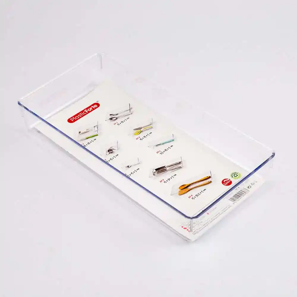 Organizador Plasticforte 15x5x30cm Translucido Plastico