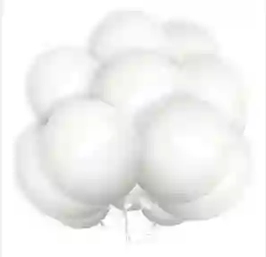 Paquete Por 20 Unidades De Globos Bombas R-12 Color Blanco
