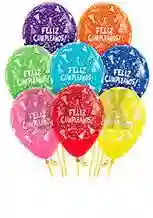 Paquete Por 20 Unidades De Globos Bombas R-12 Colores Feliz Cumpleaños