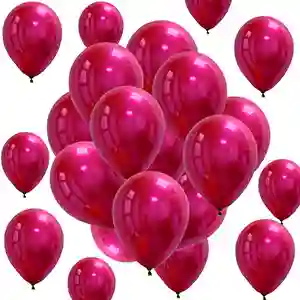 Paquete Por 20 Unidades De Globos Bombas R-12 Color Fucsia Metalizado
