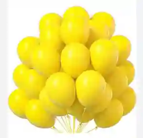 Paquete Por 20 Unidades De Globos Bombas R-12 Color Amarillo