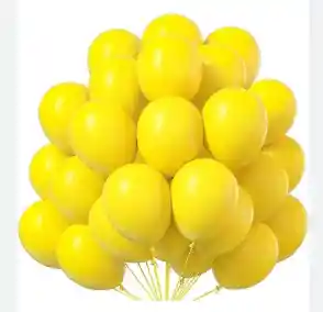 Paquete Por 20 Unidades De Globos Bombas R-12 Color Amarillo
