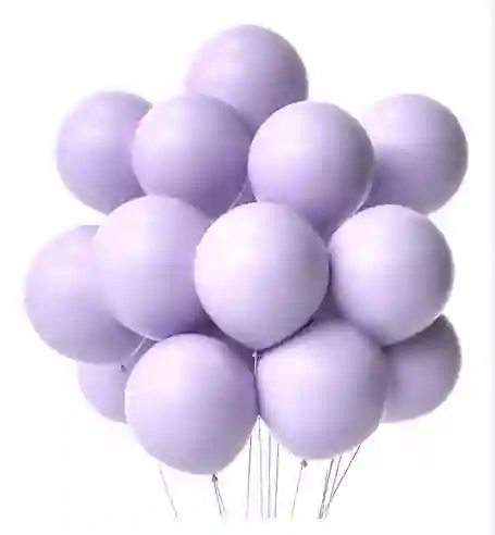 Paquete Por 20 Unidades De Globos Bombas R-12 Color Morado Claro