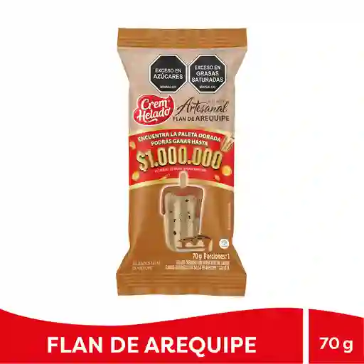 Promo Helado Artesanal Flan Arequipe 70g