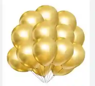Paquete Por 20 Unidades De Globos Bombas R-12 Color Dorado