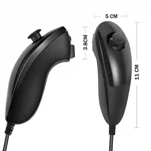 Control Cable Consola Wii Nunchuck Negro Generico Videojuegos