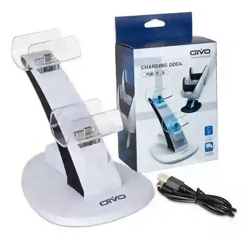 Cargador De Doble Base Compatible Con Dualsense Ps5 Oivo Control