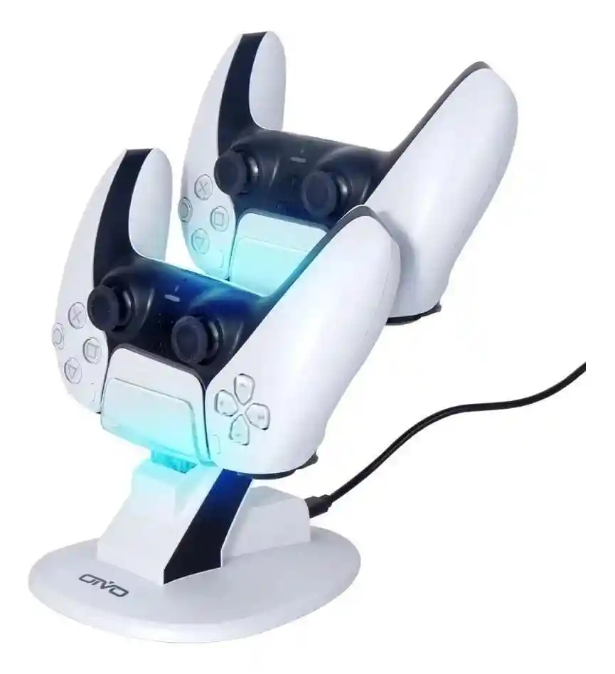 Cargador De Doble Base Compatible Con Dualsense Ps5 Oivo Control