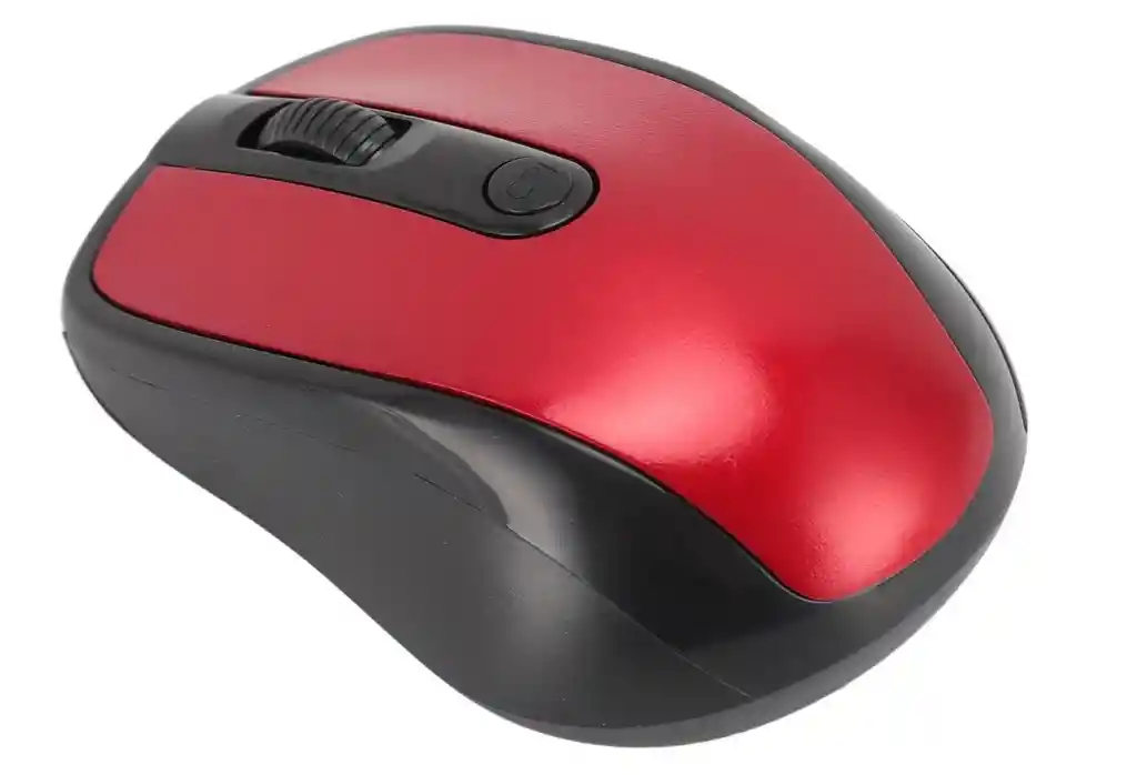 Mouse Inalambrico 6 Botones Rojo