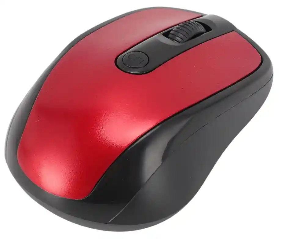 Mouse Inalambrico 6 Botones Rojo