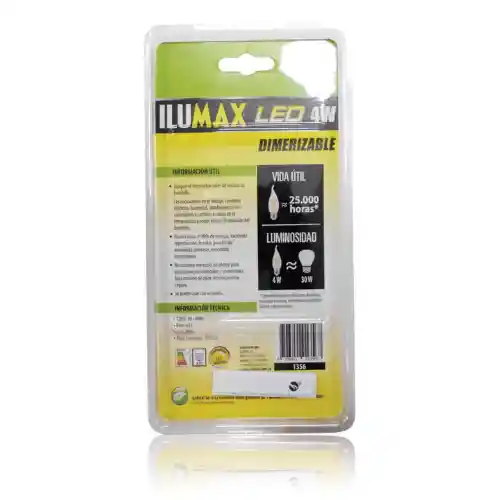 ⭐vela Led 4w Ilumax, Filamento Pico De Loro Clear, Dimerizable, Luz Calidad⭐