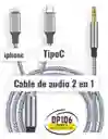 Cable De Audio 2 En 1 Lighting / Tipo C / Plug